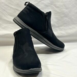 Clarks Cloudsteppers Breeze Clover Casual Booties Womens 8 Shoes Black Camo